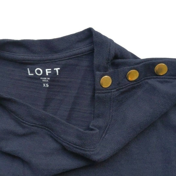 Loft XS Like New Gold Button Top - Picture 2 of 5